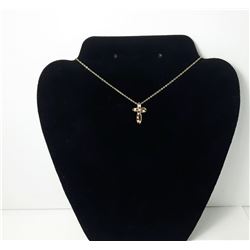 #8 - GOLD TONE CROSS & CHAIN