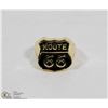Image 1 : STAINLESS STEEL RING MENS ROUTE 66