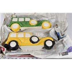 VINTAGE SET OF 2 CERAMIC CARS