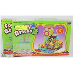 BUNDLE OF TWO 81PC FUNNY BRICKS BATTERY OPERATED