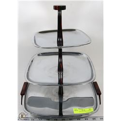 3 TIER STAINLESS STEEL DESERT TRAY