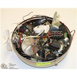 LARGE POT OF TRANSFORMERS, COMPUTER FANS, KEY