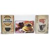 Image 1 : LOT OF 3 COFFEE LOVERS TIN SIGNS
