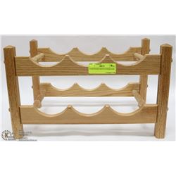 SOLID WOOD 6 BOTTLE WINE RACK