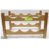 Image 1 : SOLID WOOD 6 BOTTLE WINE RACK