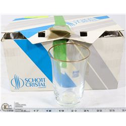 6 NEW SCHOTT CRISTAL HIGHBALL CRYSTAL GLASSES