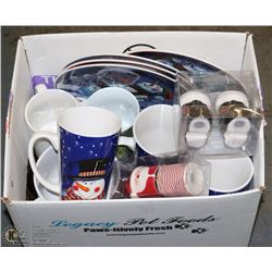 WINTER/CHRISTMAS DISHWARE SETS - PLATES, MUGS,