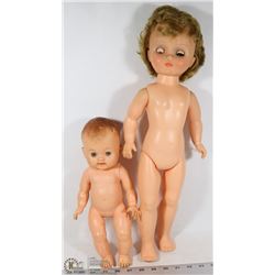 7) TWO VINTAGE DOLLS