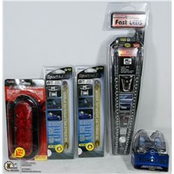 LOT OF NEW 12V AUTO LEDS AND HEADLIGHT BULBS.