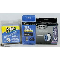 LOT OF 5 NEW HOOVER & SHARK HEPA VACUUM FILTERS.