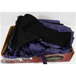 LOT OF 13 PURPLISH/BLUE SUIT VESTS