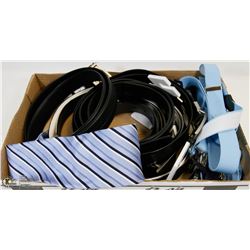 FLAT OF CALVIN KLEIN BELTS AND MORE