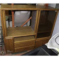 WOOD SHELVING STORAGE UNIT