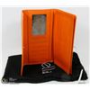 Image 1 : NEW GENUINE LEATHER 'HARLEY"  ORANGE WALLET