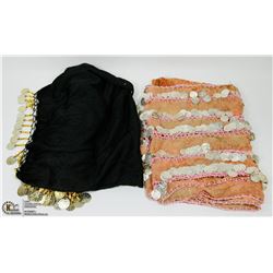 2 NEW BELLY DANCING JINGLE WRAPS/SKIRTS