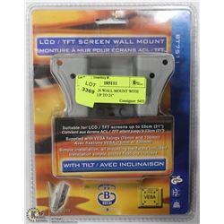 LCD SCREEN WALL MOUNT WITH TILT, FITS UP TO 21"