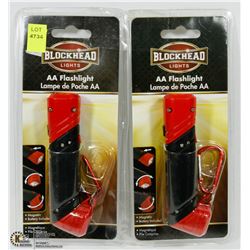 LOT OF 2 BLOCKHEAD AA FLASHLIGHTS