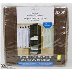 MAINSTAYS HANGING CLOSET ORGANIZER 42"X11.5"X12"