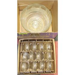 5) PUNCH BOWL SET WITH CUPS.