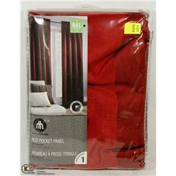 HOMETRENDS RED ROD POCKET PANEL 52"X84"