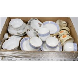 FLAT FILLED WITH VARIOUS TEACUP AND SAUCER SETS