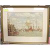 Image 1 : VINTAGE MARITIME THEMED WOOD FRAMED PRINT