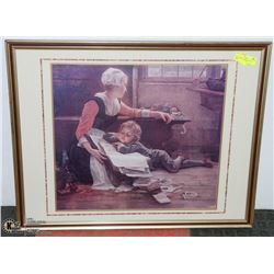 VINTAGE FRAMED HISTORICAL PRINT