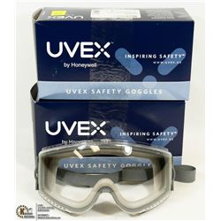 LOT OF 2 UVEX HONEYWELL STEALTH SAFETY GOGGLES W/