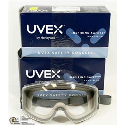 LOT OF 2 UVEX HONEYWELL STEALTH SAFETY GOGGLES W/