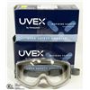 Image 1 : LOT OF 2 UVEX HONEYWELL STEALTH SAFETY GOGGLES W/