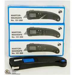 LOT OF 3 MARTOR MAXISAFE UTILITY KNIVES
