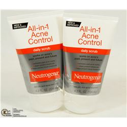 LOT OF 2 NEUTROGENA ALL IN 1 ACNE CONTROL DAILY