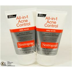 LOT OF 2 NEUTROGENA ALL IN 1 ACNE CONTROL DAILY