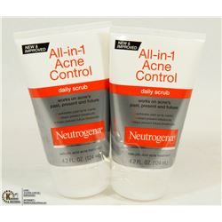 LOT OF 2 NEUTROGENA ALL IN 1 ACNE CONTROL DAILY
