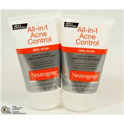 LOT OF 2 NEUTROGENA ALL IN 1 ACNE CONTROL DAILY