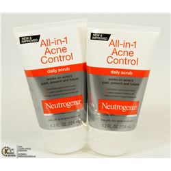 LOT OF 2 NEUTROGENA ALL IN 1 ACNE CONTROL DAILY