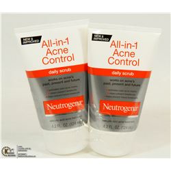 LOT OF 2 NEUTROGENA ALL IN 1 ACNE CONTROL DAILY