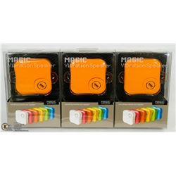 LOT OF 3 MAGIC VIBRATION SPEAKERS