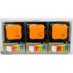 LOT OF 3 MAGIC VIBRATION SPEAKERS