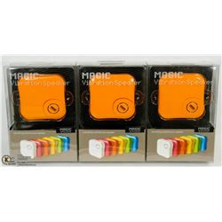 LOT OF 3 MAGIC VIBRATION SPEAKERS