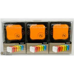 LOT OF 3 MAGIC VIBRATION SPEAKERS