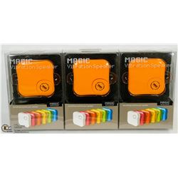LOT OF 3 MAGIC VIBRATION SPEAKERS