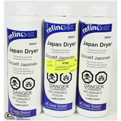 LOT OF 3 REFINDEX JAPAN DRYER "TOUGHENS ENAMELS