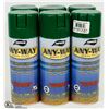 Image 1 : LOT OF 6 AERVOE ANYWAY SPRAY PAINT , ANY DIRECTION