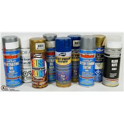 FLAT OF ASSORTED PENETRATING OIL, KLEER KOTE AND