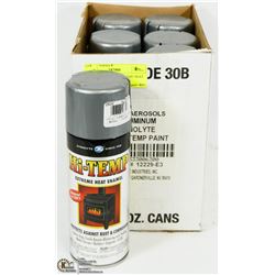 CASE OF 6 HI-TEMP EXTREME HEAT ENAMEL , ALUMINUM
