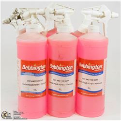LOT OF 6 BEBBINGTON POT AND PAN SOAP 1L WITH