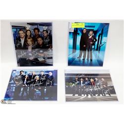 LOT OF 4 CSI SIGNED CAST PHOTOS
