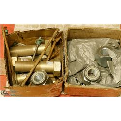 2 BOXES OF ASSORTED INDUSTRIAL NUTS & BOLTS