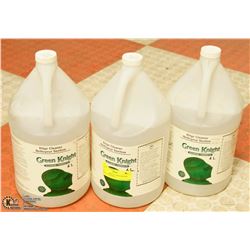 LOT OF THREE-4L GREEN KNIGHT BILGE CLEANING